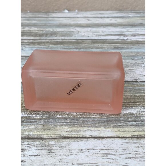 Set of 2 Frosted Pink Glass Perfume Bottles Set w/Stoppers Y2K Vanity Decor 3.5” - Picture 7 of 12